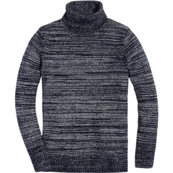 J. Crew Turtleneck Sweater Space Dyed Blue Black Size Small - Picture 1 of 10